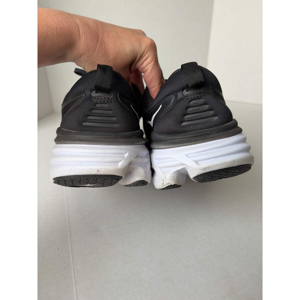 Hoka Bondi 8 Mens Size 9.5 D Road Running Shoes Black White 1123202 BWHT - Picture 12 of 12
